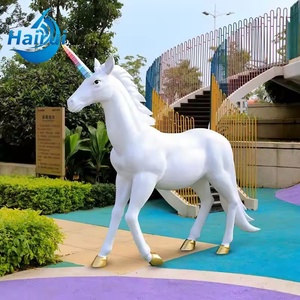 Dış Mekan Büyük Fiberglas At Heykeli Çizgi Film Karakteri Büyük Heykel Modern Sanat - Product Image 1