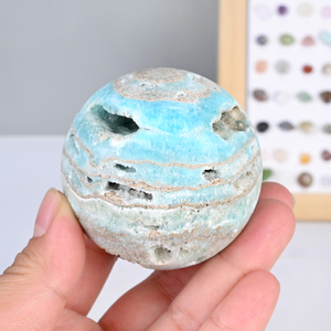 Wholesale Natural Healing <b>Crystal</b> Sphere Hand Polished Blue Hemimorphite Sphere <b>Ball</b> for Home Decor - Product Image 6