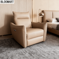 Sillón Reclinable Eléctrico Moderno de Lujo para Sala de Estar, Sofá Individual para Espacios Pequeños, Sillón Reclinable para Dormir y Relajarse