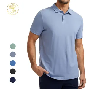 Özel marka erkek giyim toptan yaz nefes düz Slim Fit hızlı kuru kısa kollu boş spor Polo gömlek erkekler için