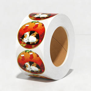 Adesivi Natalizi Personalizzati <span class=keywords><strong>Hello</strong></span> <span class=keywords><strong>Kitty</strong></span>, Etichette Autoadesive Fustellate per Confezioni Regalo - Product Image 1