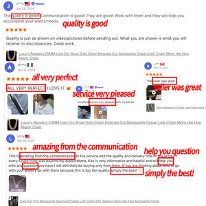 Kalung Miami Moissanite Cuban Iced Out Hip Hop Perak Sterling 925 dengan Potongan Baguette Moissanite Cuban Links Chains - Product Image 5