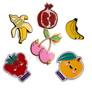 Broche de Fruta de Dibujos Animados con Forma de Plátano, Granada, Cereza, Fresa y Naranja, Pin de Esmalte, Insignia de Metal, Broches para Mujer - Product Image 1