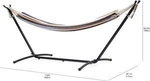 Support de hamac portable, support universel en acier robuste avec hamac, pour patio extérieur avec étui de transport 350 lb - Product Image 2