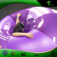Costume gonflable Hongyi, combinaison gonflable transparente violette, boule roulante gonflable