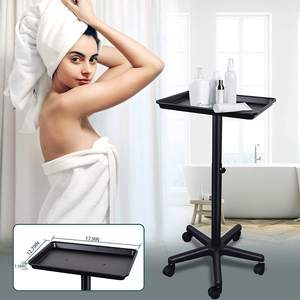 Chariot de Salon en Acier Inoxydable à Roulettes, Réglable en Hauteur, pour Coiffeur et Barbier - Meuble de Salon Très Vendu - Product Image 6