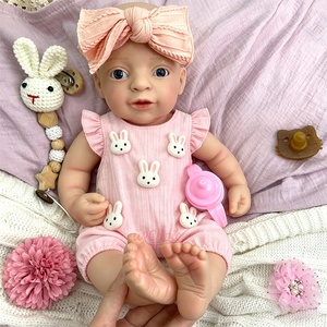 17" Weighted Baby Girl Hyper Realistic Silicone <strong>Reborn</strong> Baby Doll Open Eyes/Mouth <strong>Bebes</strong> <strong>Reborn</strong> De Silicona Photography Props Gift - Product Image 1