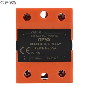 Гея GSR1-1-25AA Din Rail <span class=keywords><strong>Ssr</strong></span> Aa 25a 30a 40a 60a 16a Однофазное твердотельное реле Dc-Dc - Product Image 2