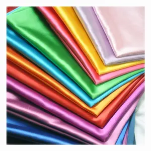 Gewebter poly-seiden stretch-satin-stoff Großhändler spandex polyester satin-seidenstoff für kleider