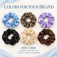 Chouchous en satin surdimensionnés pour femmes, élastiques pour queue de cheval, attaches de cheveux tendance, vente en gros