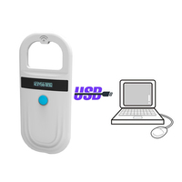 Escáner de Microchip RFID Portátil con Bluetooth y USB, 256 Registros, 134.2khz 125khz FDX-B, Lector de Etiquetas para Perros, Gatos y Mascotas