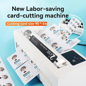 Máy cắt thẻ kinh doanh bán tự động QK-02-tông đơ điều chỉnh vi điện cho thẻ 90x54mm với nguồn cấp dữ liệu tự động - Product Image 2