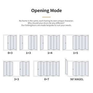 <span class=keywords><strong>Porte</strong></span> accordéon blanche robuste avec cadre en aluminium, double vitrage, pour véranda, portes pliantes françaises intérieures - Product Image 3