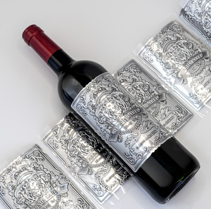 ฉลากไวน์แดงวอดก้าวิสกี้โลหะแบบนูนกาวอลูมิเนียมสีเงินอ่อนสีดำสีทองแบบกำหนดเอง - Product Image 6