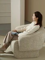 Fauteuil Monica, fauteuil individuel rétro pour salon, mobilier d'intérieur, design original, fauteuil de loisirs en tissu tissé