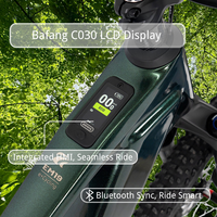 Vélo de montagne électrique en fibre de carbone EM19, moteur central Bafang M820, 12 vitesses, sans fil, débattement de 145 mm, batterie 720 Wh, étanche IPX6