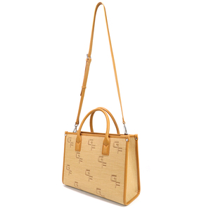 Bolsa de Playa de Gran Capacidad para Mujer, Diseño de Correa de Hombro de Cuero PU, Bolsa de Compras para Vacaciones - Product Image 3