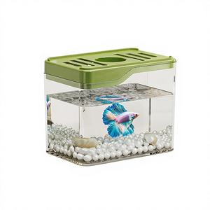 Modern, duurzaam <span class=keywords><strong>betta</strong></span>-vis aquarium, milieuvriendelijk bureau-aquariumset voor woonkamer en thuiskantoor decoratie, verpakt in plastic doos. - Product Image 1