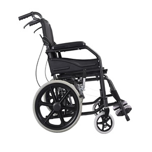 Fabricante personalizado, ligero, plegable, tubo de acero grueso, silla de ruedas <span class=keywords><strong>Manual</strong></span> para ancianos y discapacitados, inodoro <span class=keywords><strong>manual</strong></span> - Product Image 2