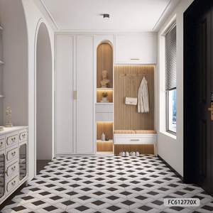 Azulejos de Cerámica con Diseño Floral Clásico Retro de Estrellas Verdes, Textura de Mármol, 600x1200mm, Antideslizantes, <span class=keywords><strong>8</strong></span>.5mm, para Baño - Product Image 3
