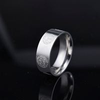 Nouvelle Arrivée Bague Chrétienne Simple Croix Saint Benoît Exorcisme en Acier Inoxydable pour Cadeau