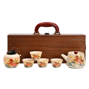 <b>Tea</b> <b>Set</b> Complete Ceramic Kung Fu Gift Box Exquisite Business Gift Chinese New Year - Product Image 5