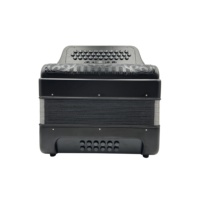 SEASOUND Accordéon professionnel 34 boutons 12 basses 5 registres Noir mat Grille noire Boutons noirs JB3412D Acordeon Musical OEM