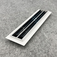 Diffuseur d'air linéaire encastré en alliage d'aluminium personnalisable pour la ventilation de plafond