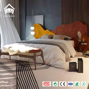 Meubles de chambre principale de qualité supérieure, design moderne <span class=keywords><strong>montagne</strong></span>, <span class=keywords><strong>lit</strong></span> rembourré en velours pour projets de villas et de complexes hôteliers de luxe - Product Image 3