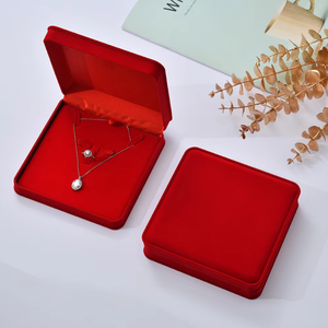 Luxury Flannel <b>Jewelry</b> <b>Box</b> <b>Necklace</b> Ring Storage Case Velvet Lining Wedding Proposal Engagement <b>Jewelry</b> Packaging Gift <b>Box</b> - Product Image 5