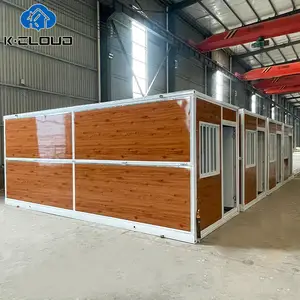 Günstige Stahl konstruktion Fertighaus Faltbares Container haus Hurricane Proof Wasserdicht Vorgefertigtes Tragbares Zuhause Maison Conte neur