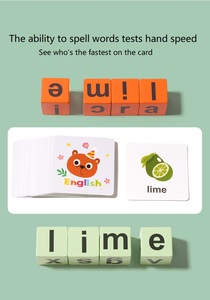 Tarjeta inglesa para niños, Batalla, ortografía, palabra, juego de mesa interactivo para <span class=keywords><strong>padres</strong></span> e <span class=keywords><strong>hijos</strong></span>, juguetes educativos para bebés - Product Image 2