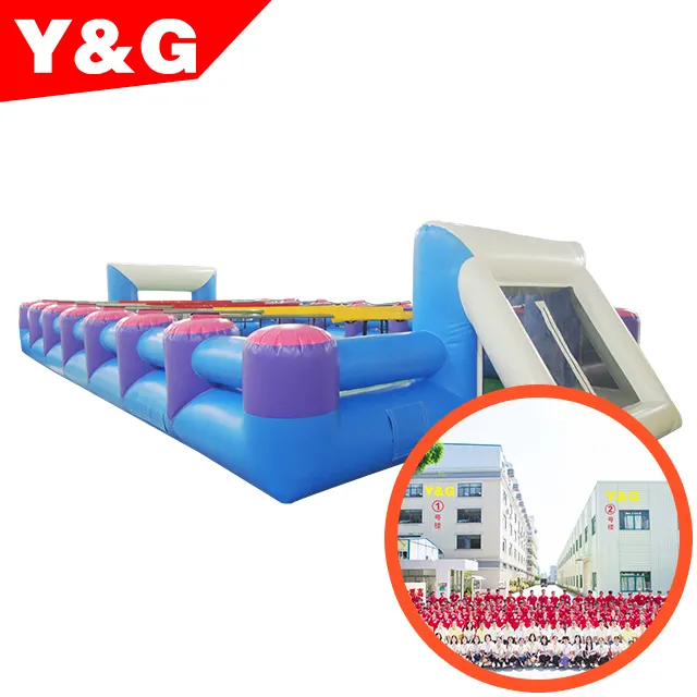 Y & G Aufblasbarer Fußballplatz | Riesiger aufblasbarer Fußballplatz | 2 Jahre Garantie, freies Design, aufblasbares Seifen fußballfeld