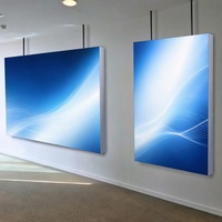 Boîte à lumière en tissu SEG murale avec cadre en aluminium et bordure en silicone pour affichage graphique rétroéclairé, idéale pour les panneaux de menu et la signalétique de magasin