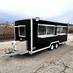 Giao Hàng Mới Di Động Thực Phẩm Màu Đen Tuk Tuk Nhà Bếp Seekh Kebab Phục Vụ Trailer Sợi Thủy Tinh Cho Bánh Pizza Kem Bánh Xe Tải - Product Image 2