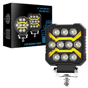 4 inch vuông off road 10 LED làm việc ánh sáng lái xe vị trí đèn pha DRL Đèn sân khấu Phụ Kiện Xe Hơi Nhôm 9-30V Máy kéo SUV - Product Image 2