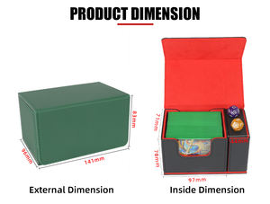 Torson 100 + Premium PU cuero terciopelo forro ecológico <span class=keywords><strong>juego</strong></span> tablero tarjeta cubierta caja de una pieza Yu-Gi-Oh para naipes - Product Image 3