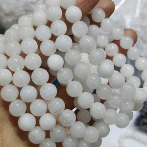 Wholesale 4-10mm Natural <strong>Stone</strong> White <strong>Jade</strong> Crystal Bead Bracelet Gemstone Diy Jewelry for Women Men - Product Image 5