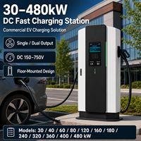 Chargeur rapide DC 30-480 kW OCPP 1.6J à double connecteur pour véhicules électriques, station de recharge CCS2 CCS1 GBT pour parking commercial
