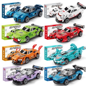 Wholesale Fashionable Trendy Children's Educational Ornaments Car Model Four-grid Huili Sports Building <strong>Blocks</strong> Gift 1:32 ABS - Product Image 2
