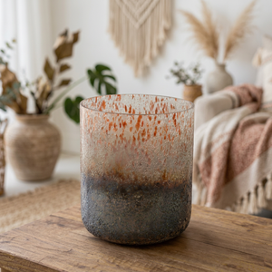 Portavelas Decorativo de Vidrio Tipo Huracán, 80mm, Redondo, Resistente al Calor, sin Llama, Decoración Navideña para el Hogar, Centro de Mesa para Bodas - Product Image 1