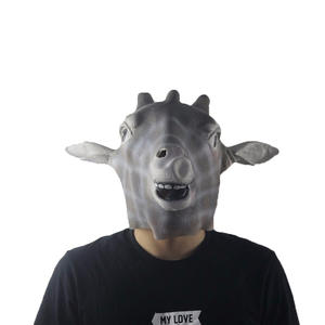 Máscara de cabeza de <span class=keywords><strong>jirafa</strong></span> Fiesta de disfraces de Halloween Cosplay Full Over Head Máscaras de fiesta de látex realistas para diversión - Product Image 4