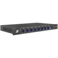 Amplificateur audio de classe D 8 canaux 150W * 8 RMS amplificateur de puissance de lumières LED de taille numérique professionnelle 1U