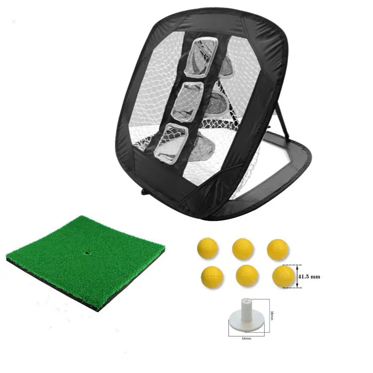 Benutzer definierte Pop-up tragbare Indoor Outdoor Hitting Ziel Übung Golf Chipping Net Set mit Mini Golf Mat