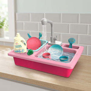 Kids Toddler Plastic Washing <b>Sink</b> Game Pretend Play Wash Basin <b>Toy</b> for 2-4 Years - Product Image 3