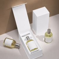 Emballage de parfum durable, boîte cadeau cosmétique de luxe avec fermeture magnétique, boîtes rigides en papier personnalisées pour ensemble de soins de la peau