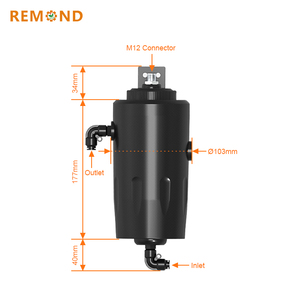 เซ็นเซอร์วัดความขุ่นแบบเลเซอร์ OEM REMOND 0.0001NTU ระดับ IP68 แบบ Flow-through ออนไลน์  พร้อมสัญญาณเอาต์พุต 4-20mA RS485 สำหรับน้ำดื่ม 0-20 NTU วัสดุ ABS - Product Image 2