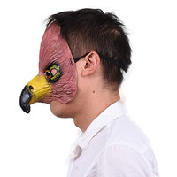 Masque d'Halloween intégral en latex, motif bouche d'aigle et crâne de taureau, thème classique, effrayant et amusant, pour les fêtes