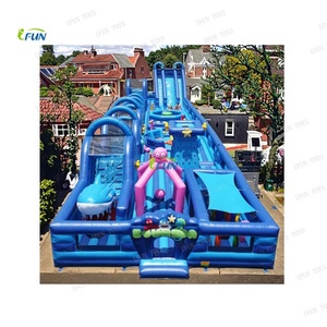 Pista Ninja Inflable para Interiores y Exteriores, Material Drop Stitch, Divertido Diseño de Carrera Ninja Warrior para Centros de Entrenamiento - Product Image 5