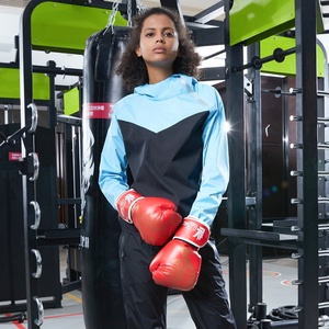 Cặp vợ chồng tắm hơi mồ hôi phù hợp với chất lượng cao tập thể dục phòng tập thể dục đấm bốc Áo len Wicking đốt cháy chất béo lỏng trọng lượng thể thao thiết lập người đàn ông và phụ nữ - Product Image 3